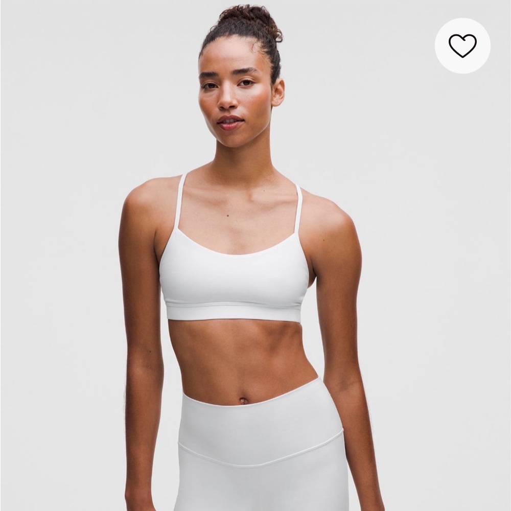 Lululemon Flow Y Bra Nulu white size 2